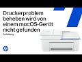 Beheben Sie einen Drucker, der in macOS nicht zu finden ist, für HP-Drucker | HP Support