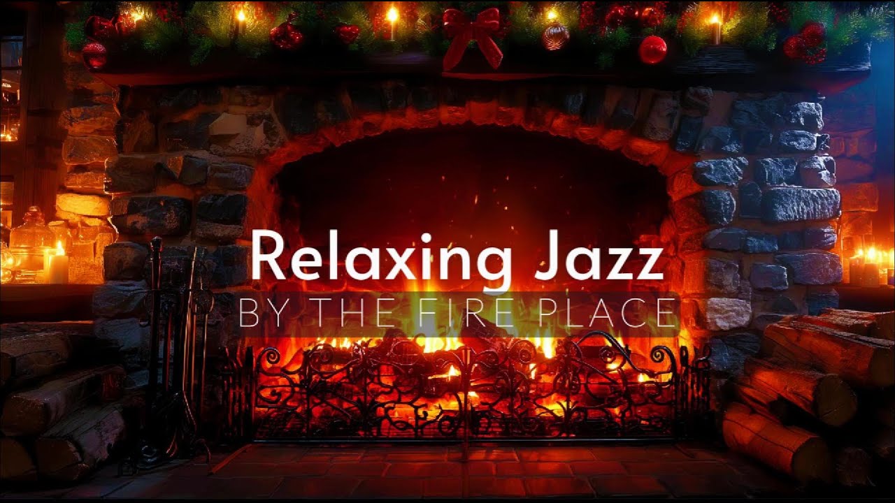 Feel the Winter Warmth 🔥 Relaxing Fireplace Jazz with Snowy Views