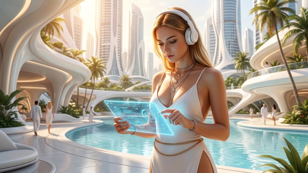 Golden Cities of 3000 ✨ Relaxing Sci-Fi Ambient World in 4K