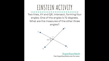 What are the other angle measures? #tiffany #supereasymath #math #einsteinactivity #angle #intersect
