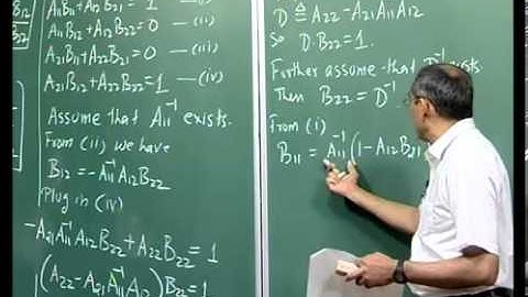 Mod-01 Lec-12 Matrix Inversion