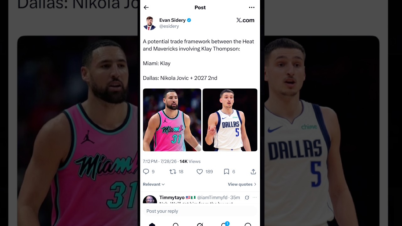 Klay Thompson trade to Miami Heat idea! #nba #fyp #shorts #klaythompson