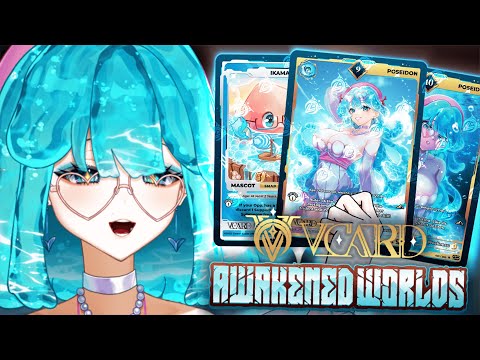 I'M IN A TCG?! VCard Awakened Worlds Booster Box UNBOXING!