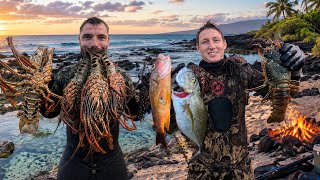 SPEARFISHING & LOBSTER DIVING IN HAWAII | 🦞 catch & cook Day & Night Dive