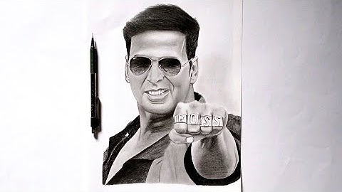 Akshay Kumar Drawing || How to Draw Akshay Kumar step by step || Freehand tutorial for beginners