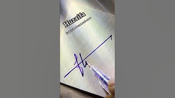 How to sign Huzaifa ?✨// signature style // stylish signature // calligraphy #signature #shorts