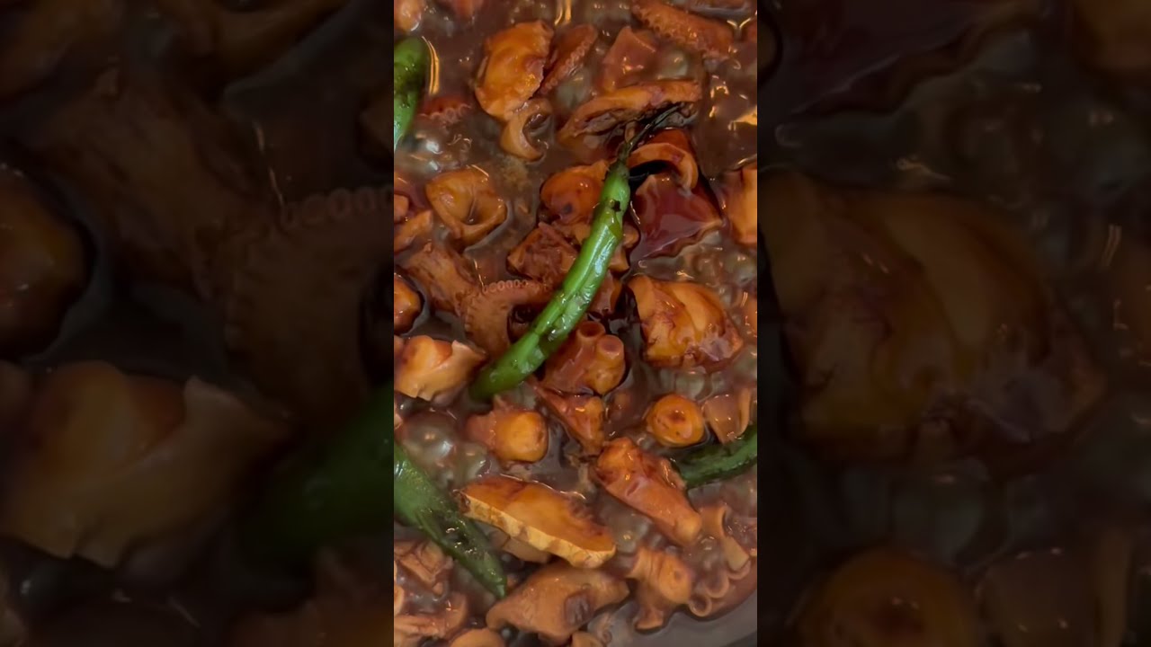  Cooked Sticky Octopus Short Video