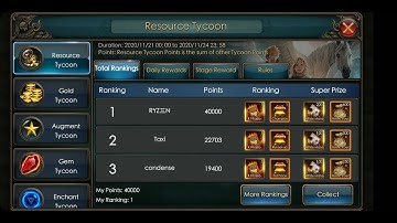 TYCOON NEW SERVER!! COLLECT RESOURCE !! LEGACY OF DISCORD
