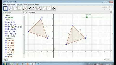 Media Pembelajaran Transformasi Rotasi dengan aplikasi Geogebra