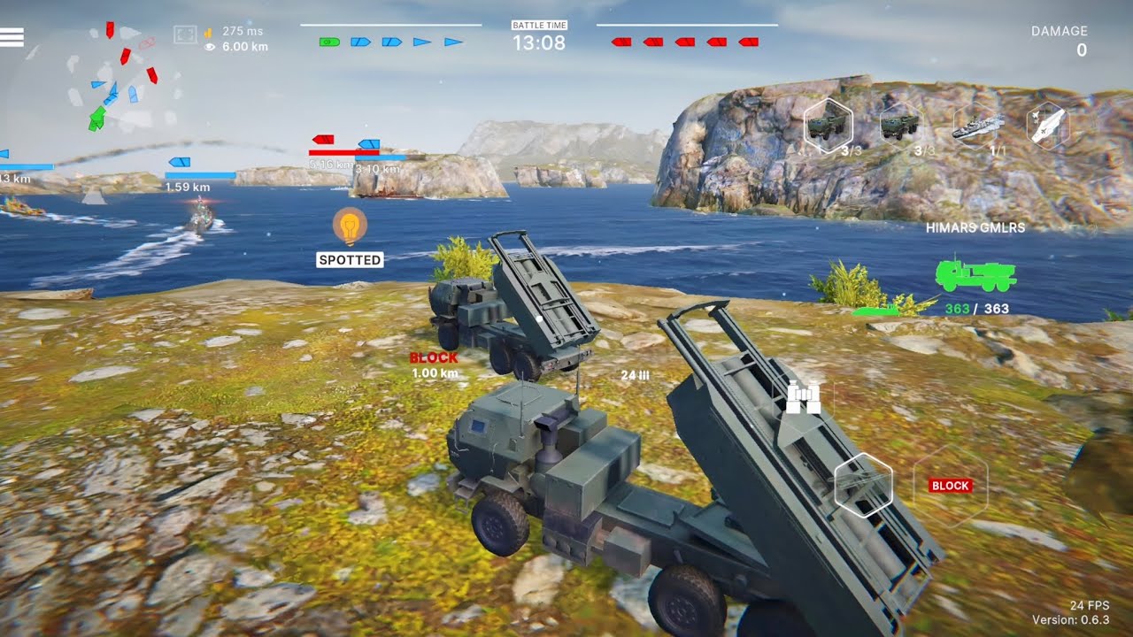 HIMARS GMLRS rocket launcher in action: Warships Mobile