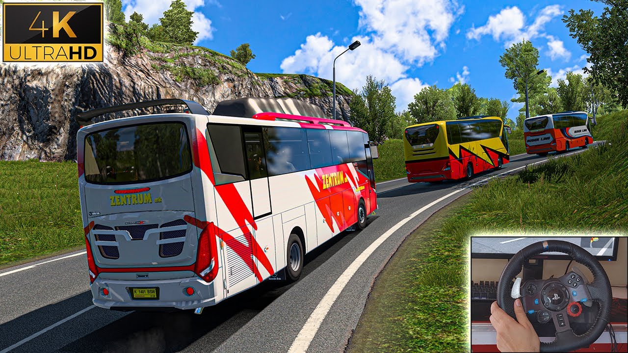 Overloaded Passenger Bus Driving on New Map - Euro Truck Simulator v1 ...