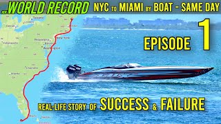 Epic Ocean Voyage Turns Into World Record Disaster! NYC to Miami By Boat In 1 Day Ep1 by Howe2Live