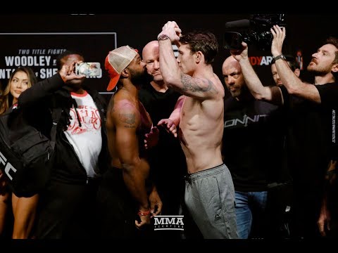 UFC 228: Tyron Woodley vs. Darren Till Weigh-In Staredown - MMA Fighting