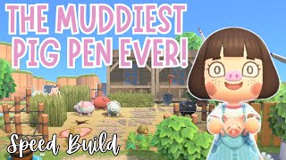 LETS BUILD THE CUTEST MUDDY PIG PEN EVER! | PIGGY CORE | Speed Build | Animal Crossing New Horizons