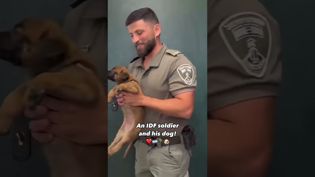 An IDF soldier and his dog! 