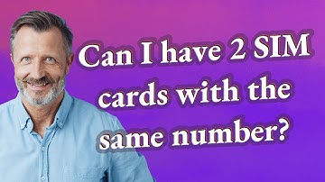 Can I have 2 SIM cards with the same number?