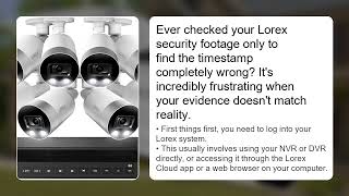 How to Change Lorex Camera Time – Set Date/Time & NTP Sync
