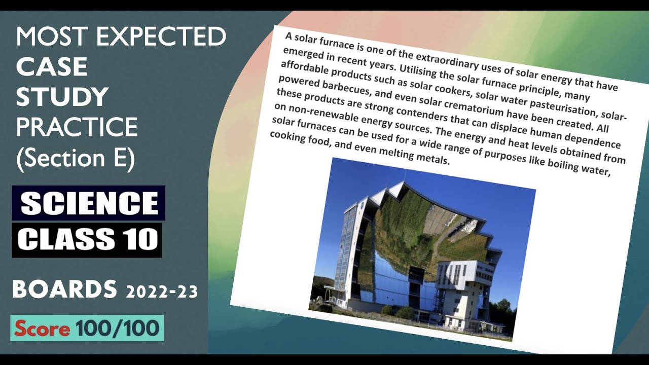 Case study questions : Section E , Class 10 | Latest Pattern Boards 2022-23/ Light