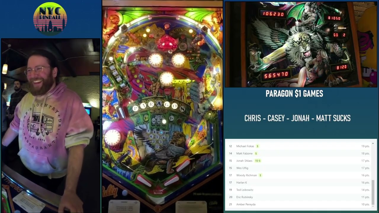 Jonah gets the Paragon high score at Barcade