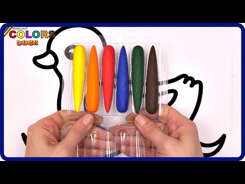 ( Animals ) Duck and Crayons Coloring / Akn Kids