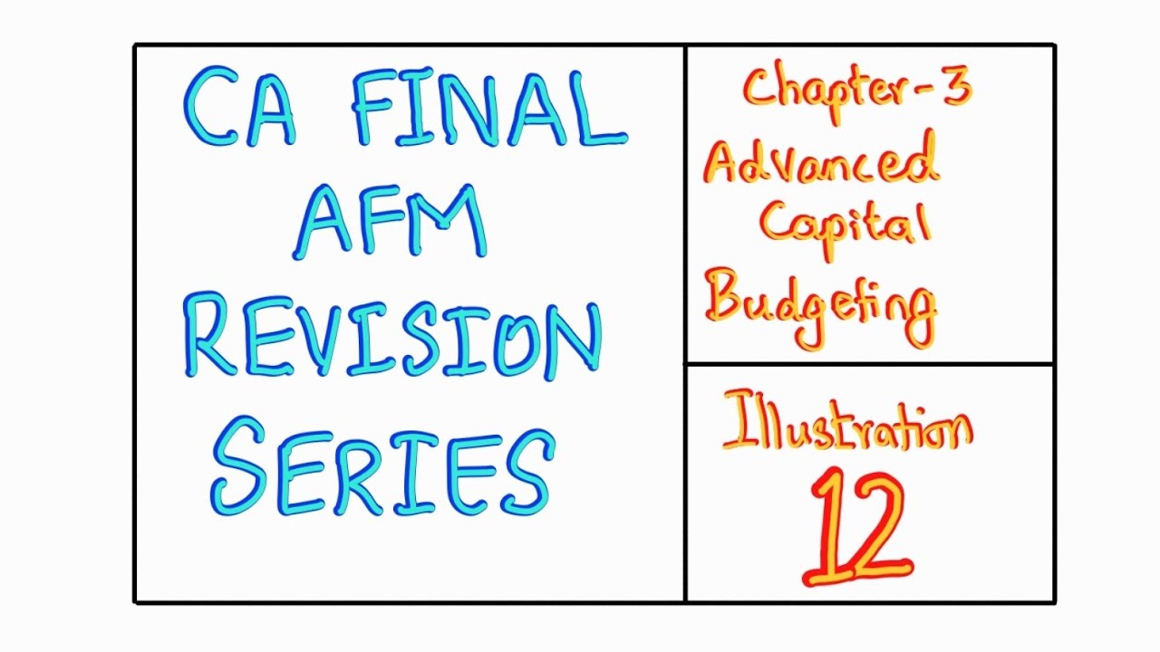 CA FINAL AFM REVISION || CHAPTER 3 ( Advanced Capital Budgeting ...