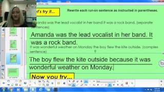 Grammar Unit 1 Week 5 Video - Fragments and Run-ons