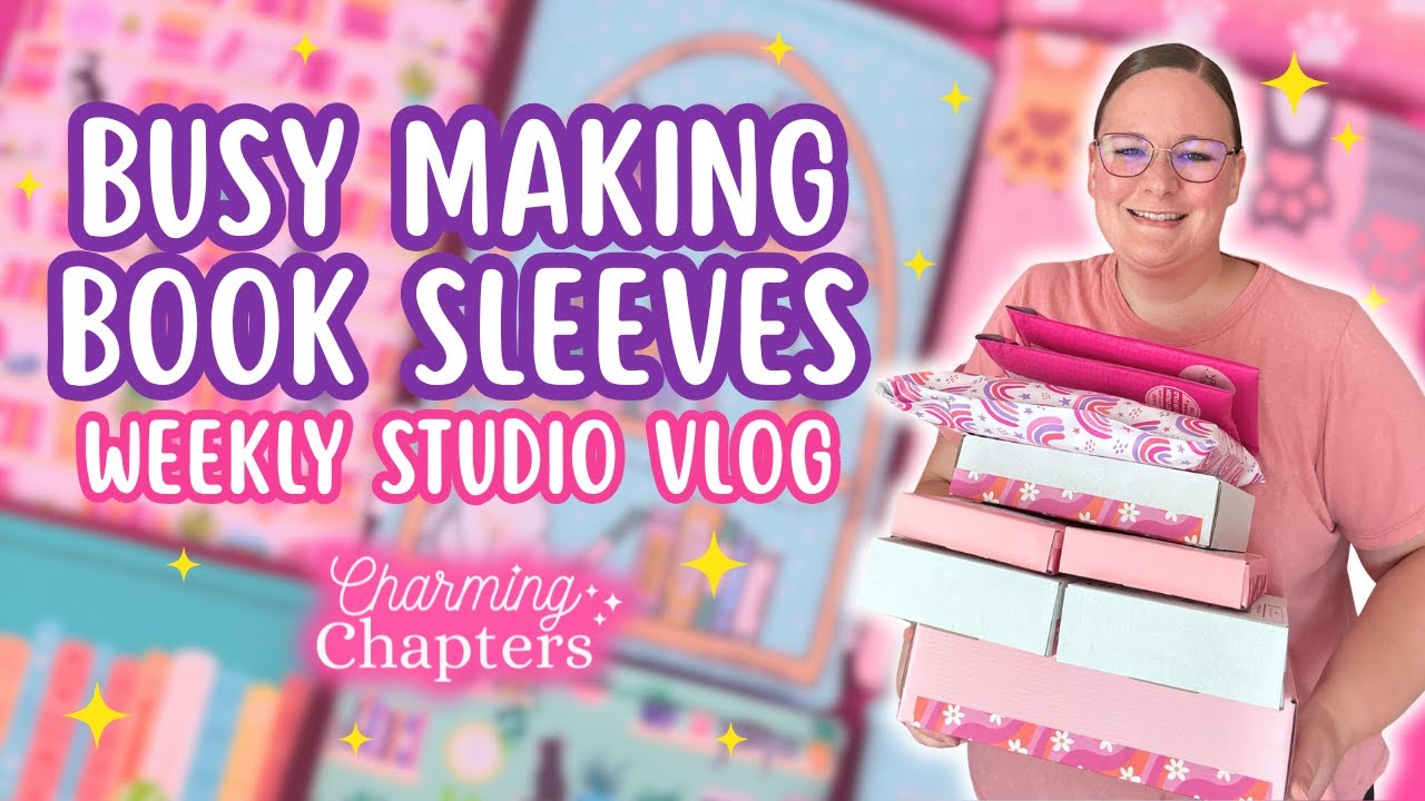 Sewing Book Sleeves + Packing Orders Before the Sale, Studio Vlog #30
