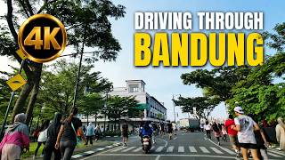 Driving Through Bandung Indonesia | Sunday Morning City Atmosphere 4K