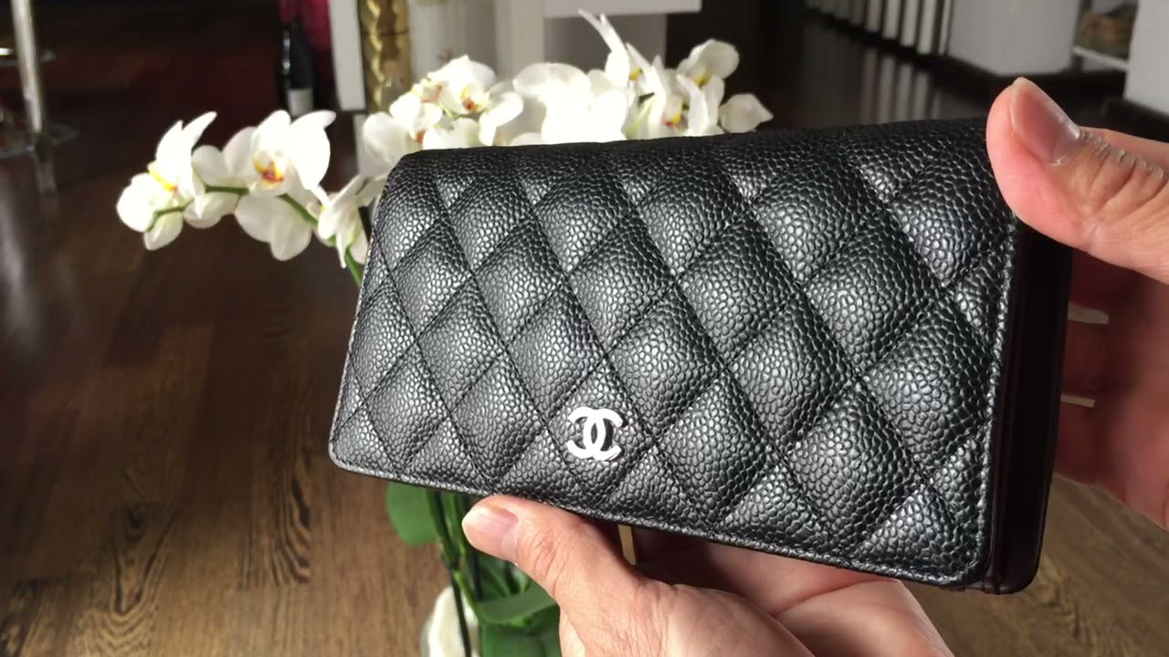 Chanel L-Yen Wallet Caviar SHW ใส่อะไรได้บ้าง 