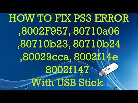 How to fix PS3 Error 8002F957 8002F958 AND ALL | Fix PS3 Error 2017
