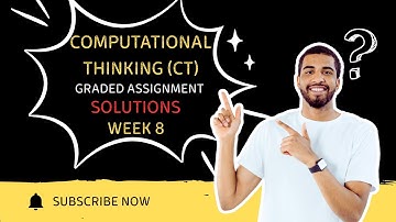 Computational Thinking (CT) | Week 8 Graded Assignment Solution | IIT Madras BS Degree | GA