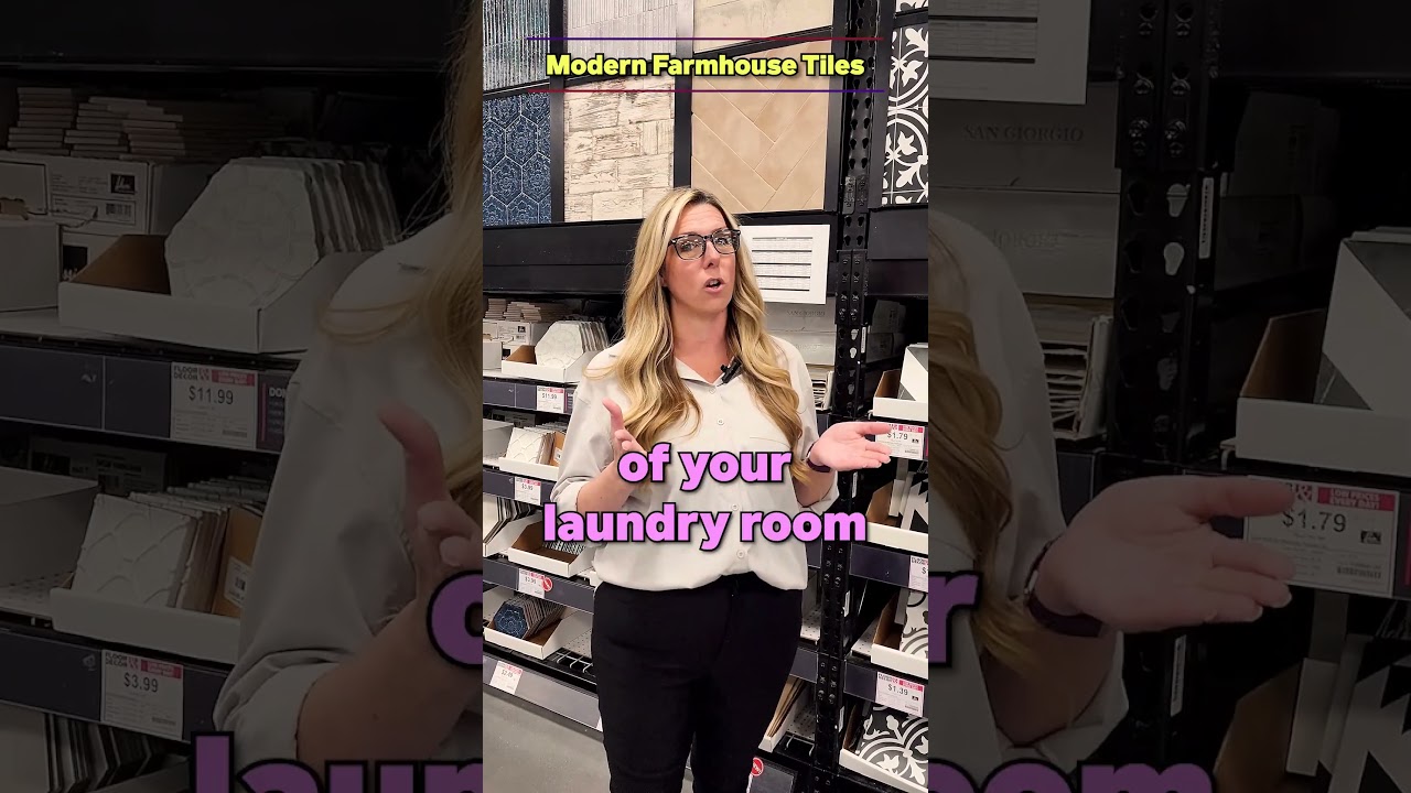 Modern farmhouse floor tile options by NG Platinum Homes. 