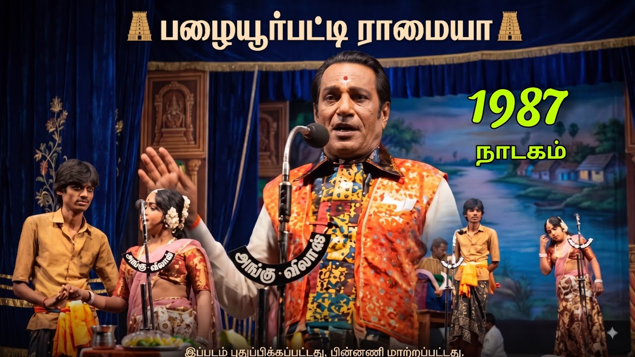 (1987 அரிச்சந்திரா 1) பழையூர்பட்டி ராமையா, ரவிகாந்த், ஜான்சிராணி இணைந்து நடித்த அரிச்சந்திரா நாடகம் 