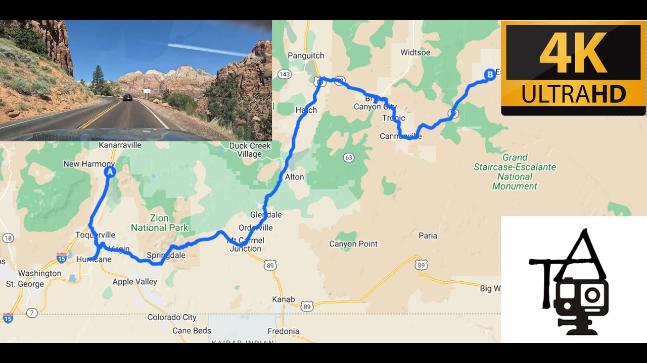 Scenic road trip across Utah, part 1 | Real time | 4K