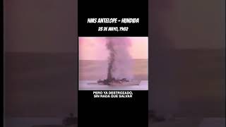 Malvinas - Hundimiento de la fragata HMS Antelope #malvinas #shorts