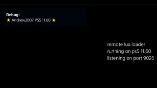 PS5 Update 11.40 To System Software 11.60 | LUA Loader Exploit