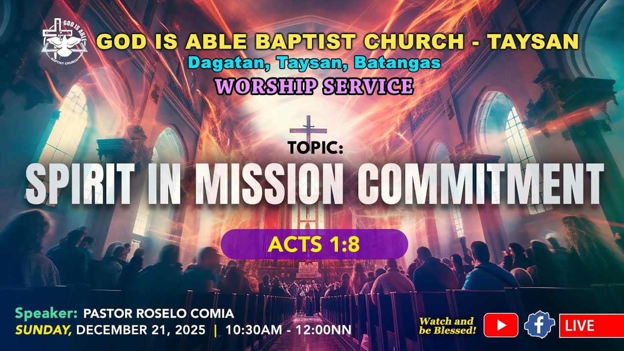 Mission Commitment Worship Service - Spirit in Mission Commitment (Acts 1:8) - YouTube