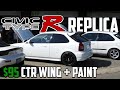 EK9 Civic TypeR Budget Replica - Painting a CTR Wing