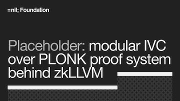 Placeholder: modular IVC over PLONK proof system behind zkLLVM