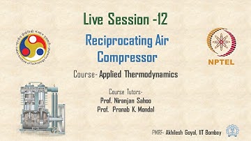 NPTEL ME120 Applied Thermodynamics PMRF Session 12 | Assignment 12