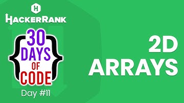 Hackerrank "30 Days of Code" Çözümleri - Day 11: 2D Arrays