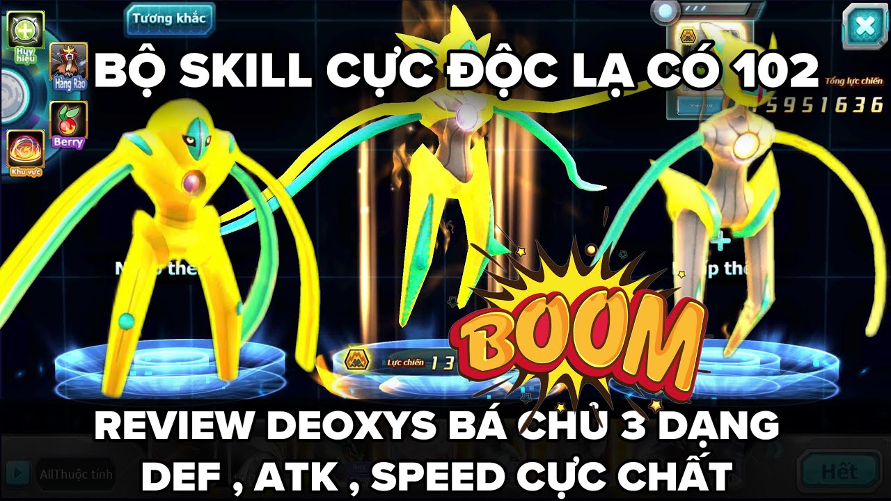 Poke Đại Chiến | REVIEW DEOXYS BÁ CHỦ 3 DẠNG TRẠNG THÁI DEF ATK SPEED