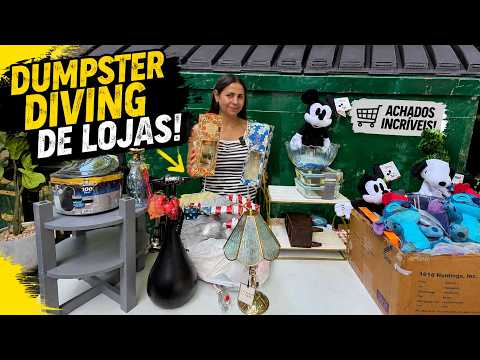 Dumpster diving de lojas dos Estados Unidos!🇺🇸