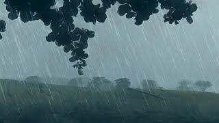 Rain in turquoise Silhouette 🌧️ Peaceful Rain Sounds for Relaxation and sleep