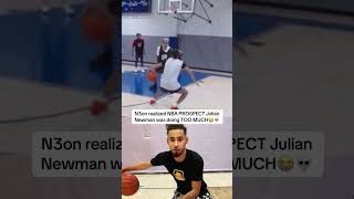 N3on realized NBA PROSPECT Julian Newman was doing TOO MUCH😭👀 #nba #juliannewman #n3on