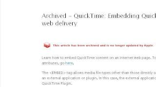 How-To Embed Quicktime Audio