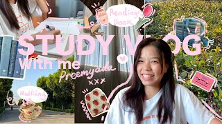 Study Vlog 📝(PREEMYADA) (Study with me, productive day📖, ￼walking)#capcut #study