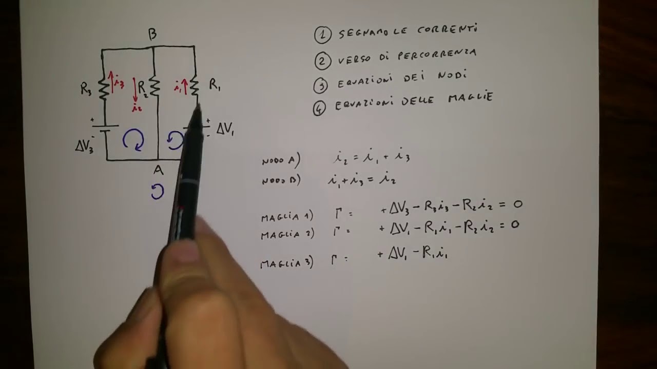 Applicare KIRCHHOFF ad un sempplice circuito: Esercizio V0030 dal sito Maledettafisica.