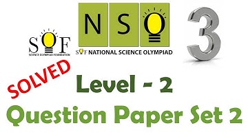 NSO National Science Olympiad Class 3 LEVEL - 2 Solved Question Paper Set 2