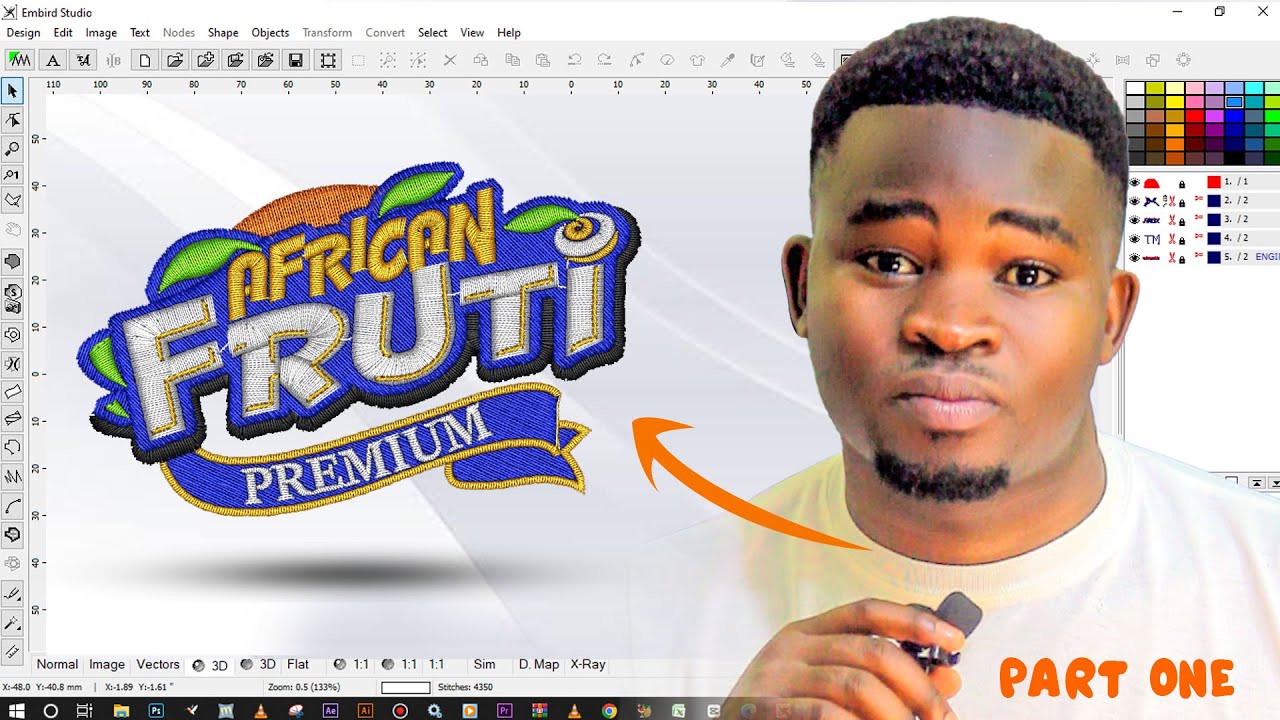 Andaa design za Uzi /  Embroidery Digitization Part 1